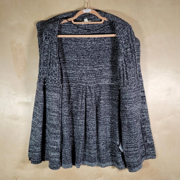 Style & Co Black White Knit Button Cardigan Long Sleeve Sweater Women Size S - Picture 6 of 10